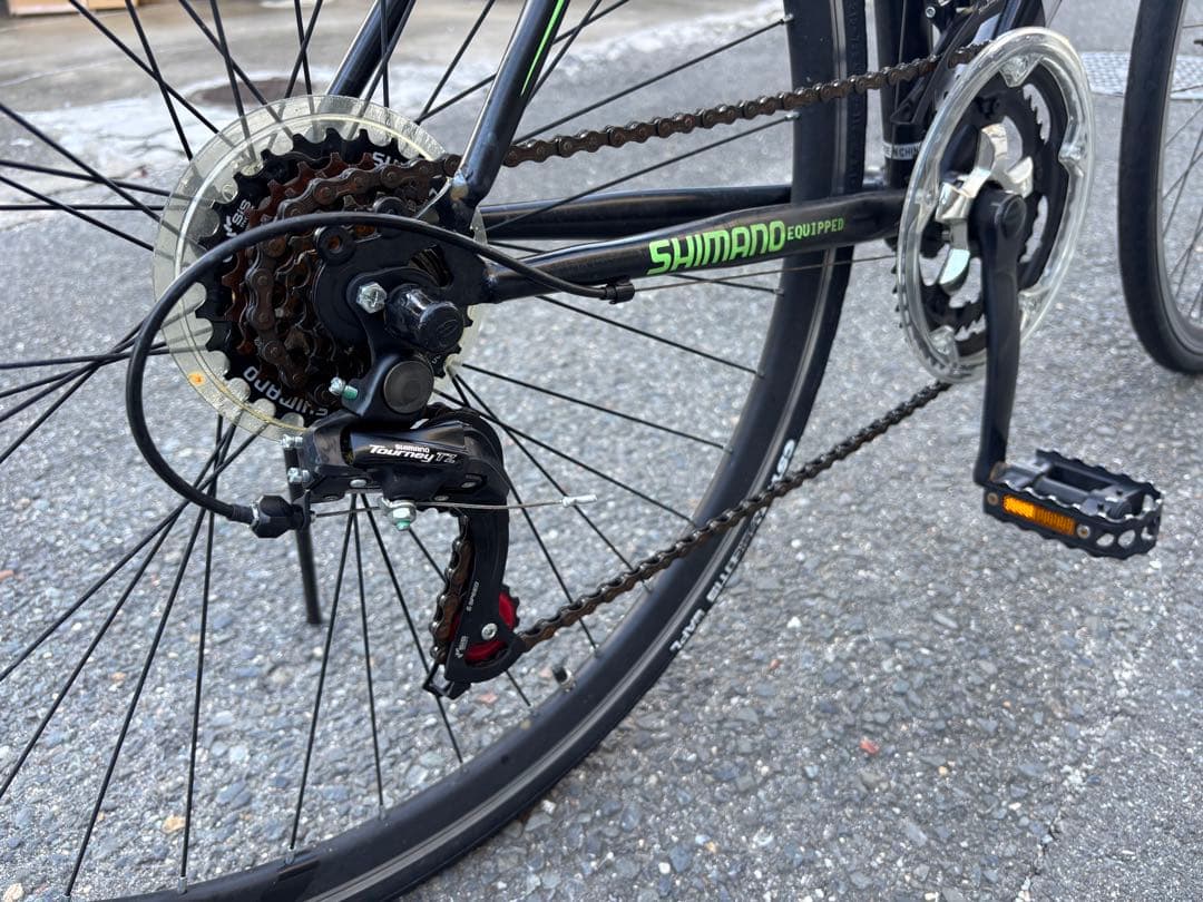 FUNN ロードバイク 黒/緑　700c 使用頻度少ない