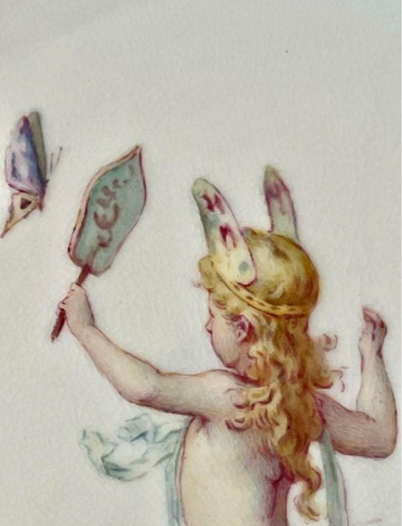 アンティーク　ミントン　妖精の絵皿