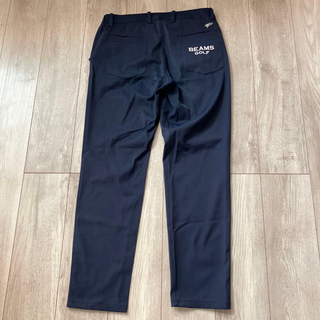 【美品】BEAMS GOLF ネイビー パンツ　ビームスゴルフ　ロゴ　ストレッチ