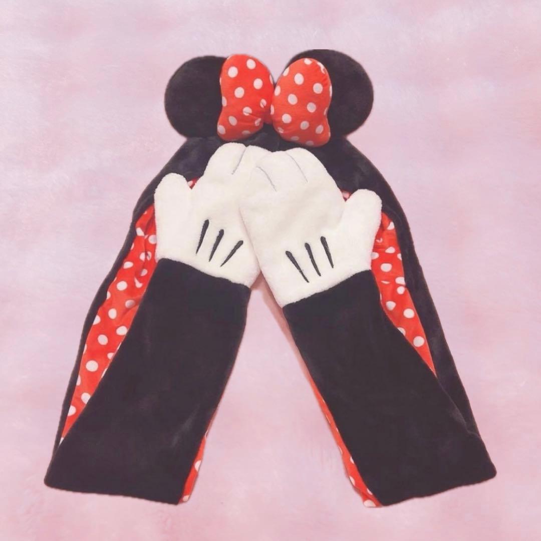 【本日発送】ディズニーリゾート　ミニー ちゃん　ファンキャップ　マフラー
