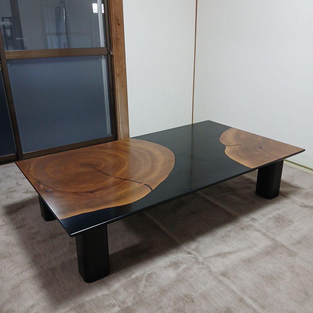 松岡漆工 和モダン　センターテーブル　リビングテーブル　座卓　古民家　希少