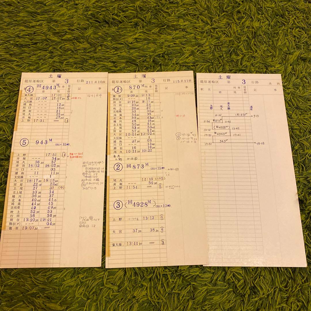 鉄道　スタフ　車掌用　籠原区　12行路