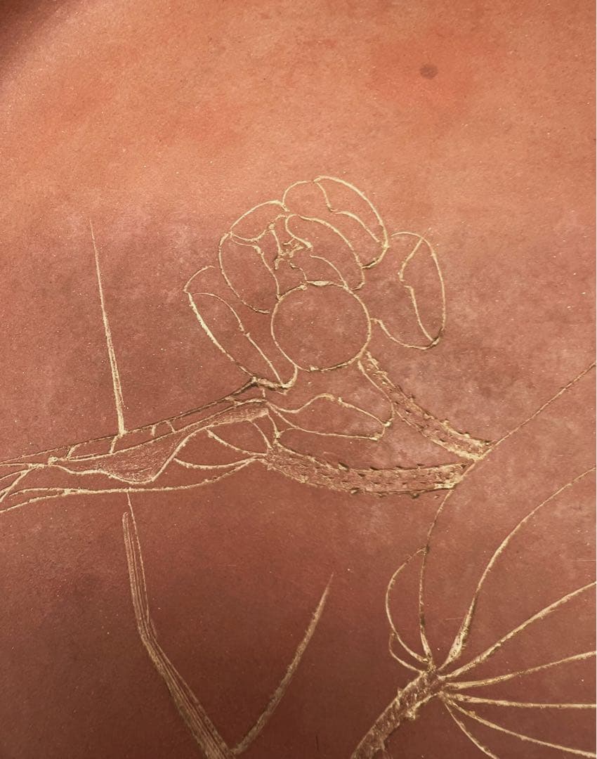 中国美術 中国古玩 中國宜興紫砂 飾り皿　名家洪寿作