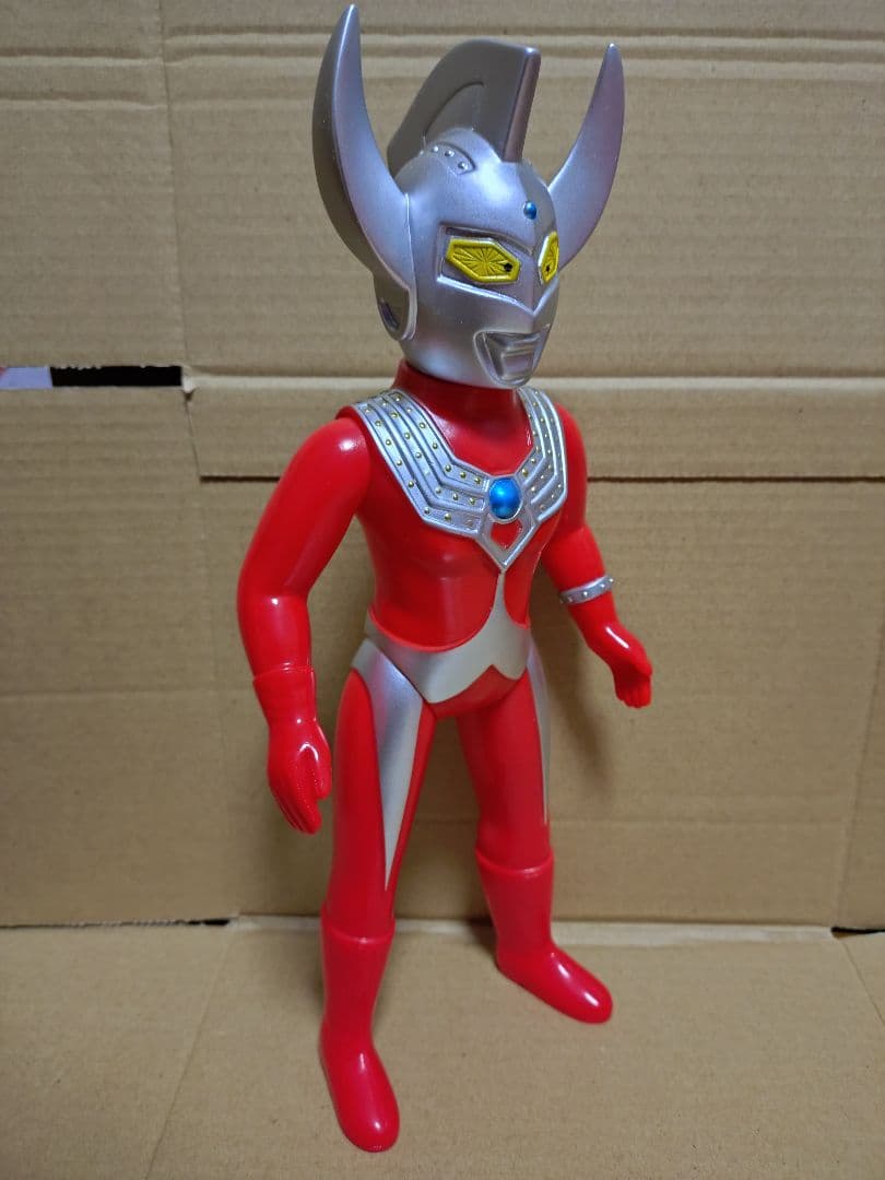 ブルマァク 復刻 マスク取れウルトラマンタロウ(シルバー) &大 セット ソフビ