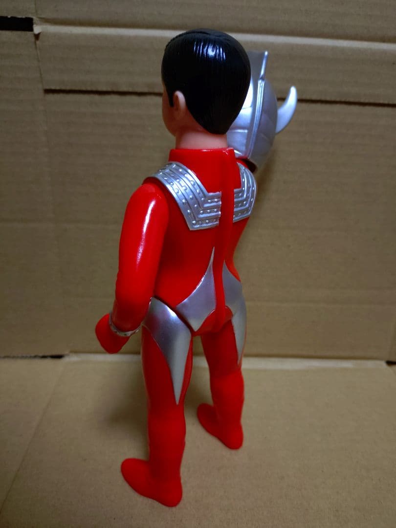 ブルマァク 復刻 マスク取れウルトラマンタロウ(シルバー) &大 セット ソフビ