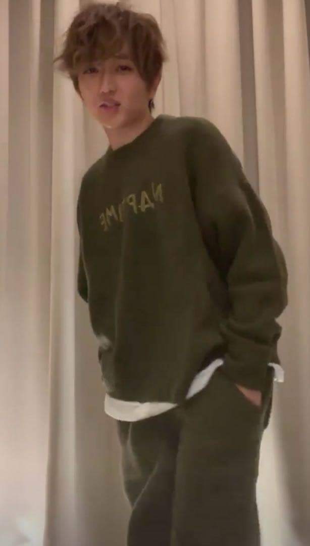 ナップタイム　naptime. Nissy ニット　プルオーバー　カーキ