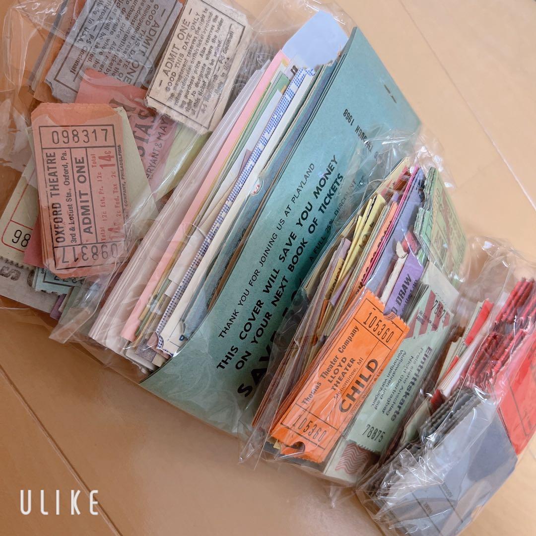 ヴィンテージ チケット 紙モノ コラージュ素材 ジャンクジャーナル まとめ売り