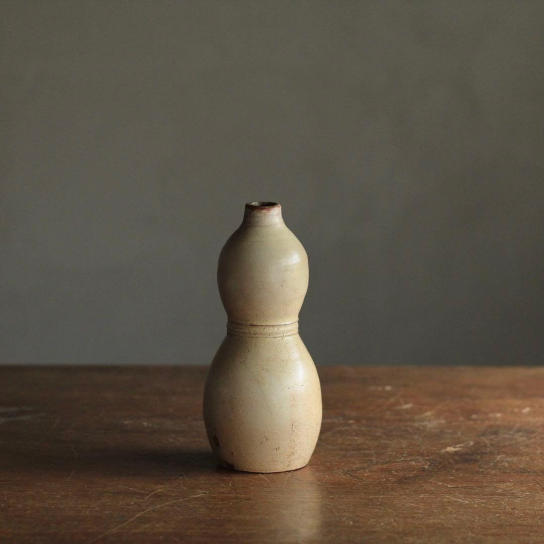 白丹波的 瓢形 白釉徳利 酒器 古美術 古道具 アンティーク
