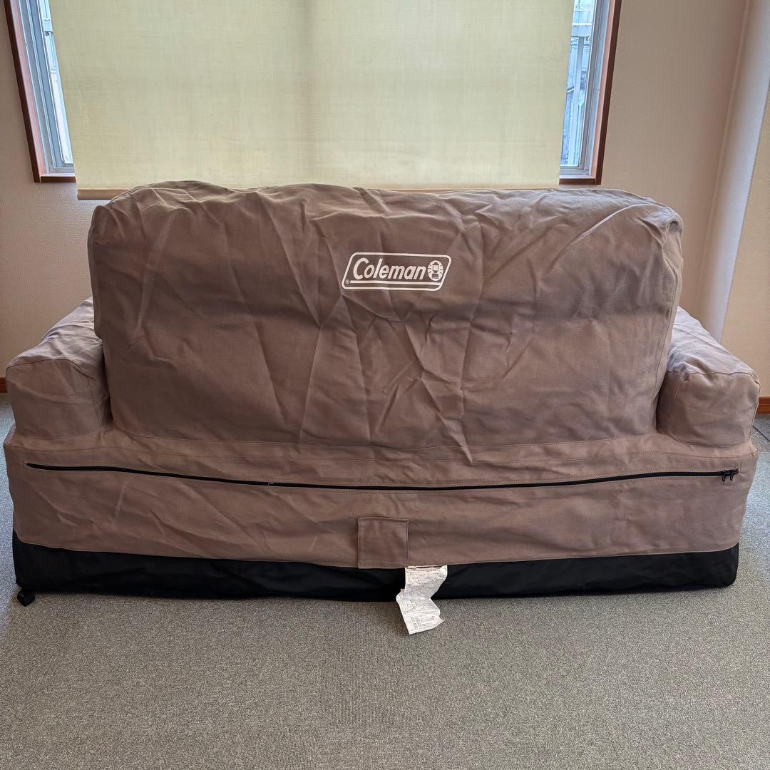 Coleman エアカウチ ダブル グレージュ 収納袋付 コールマン エアソファ