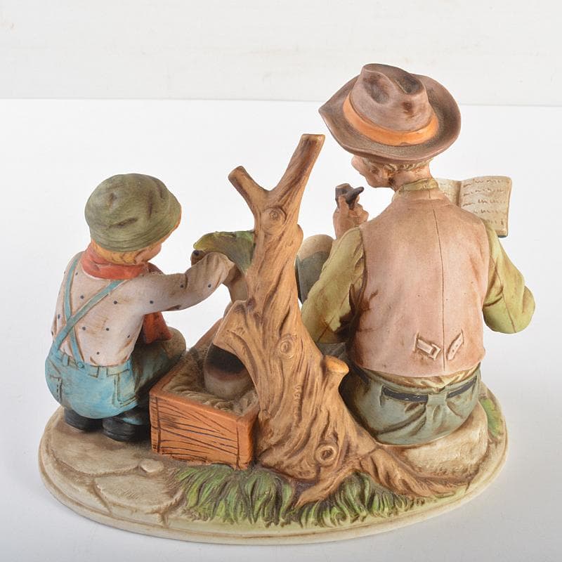 イタリア製　カポディモンテ　フィギュリン　陶人形　置物　C　R7067