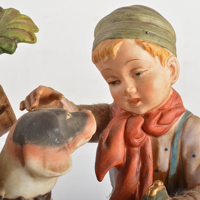 イタリア製　カポディモンテ　フィギュリン　陶人形　置物　C　R7067