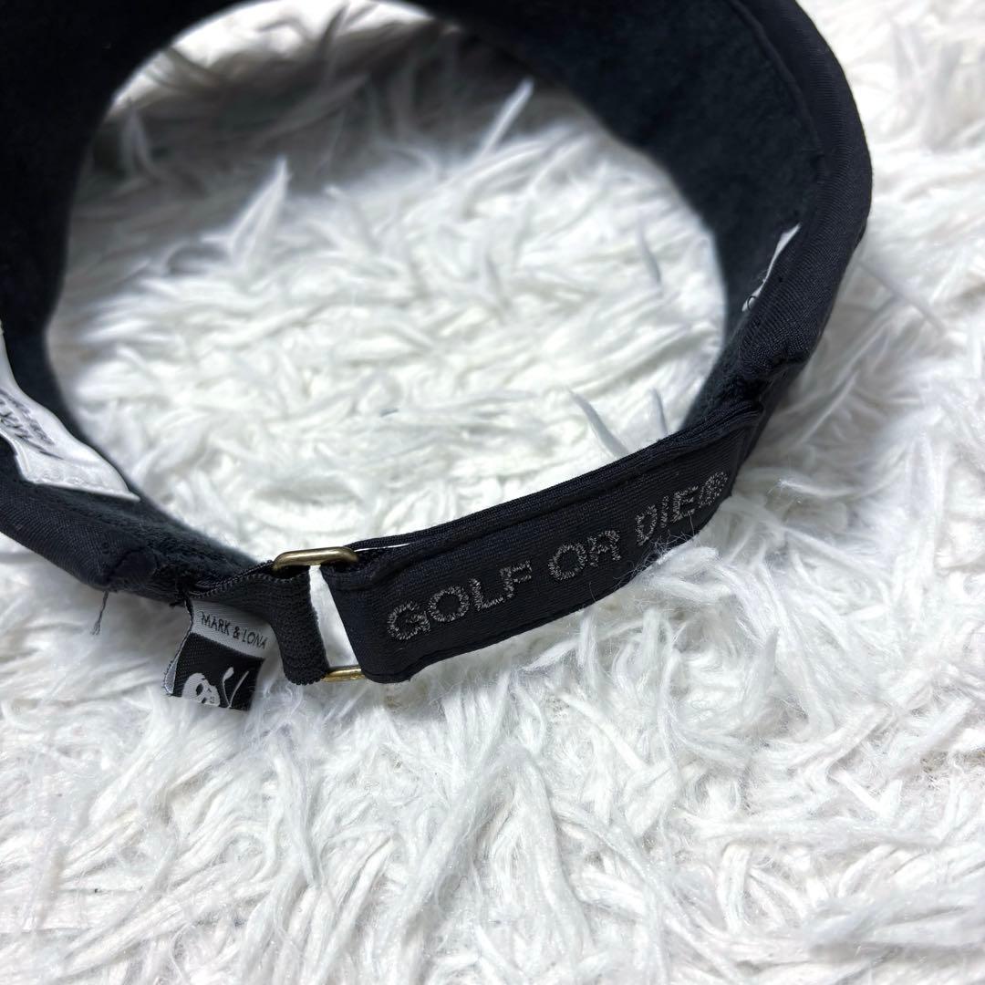 マークアンドロナ サンバイザー ゴルフマーカー付 調整可能 ブラック