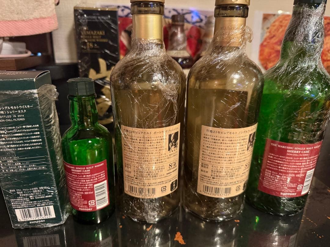 白州 シェリーカスク & 竹鶴ピュアモルト21年 空瓶セット