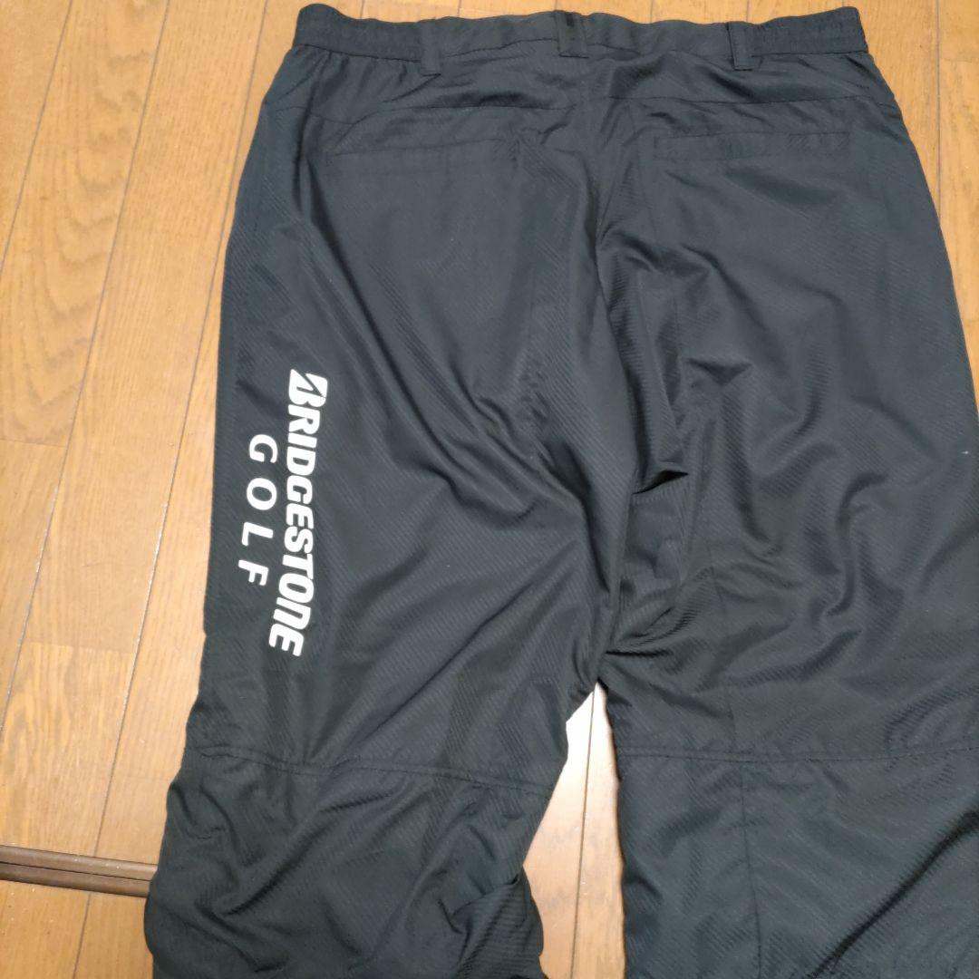《ブリヂストン水神、ゴルフレインパンツ》（LL）（美品）黒、ポリ1791