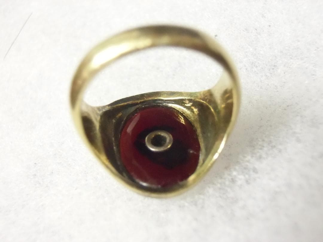 ★１９５０年代＊アメリカ軍＊ＵＳＭＣ/海兵隊＊銀製＋金張りリング＊１０号（実物）