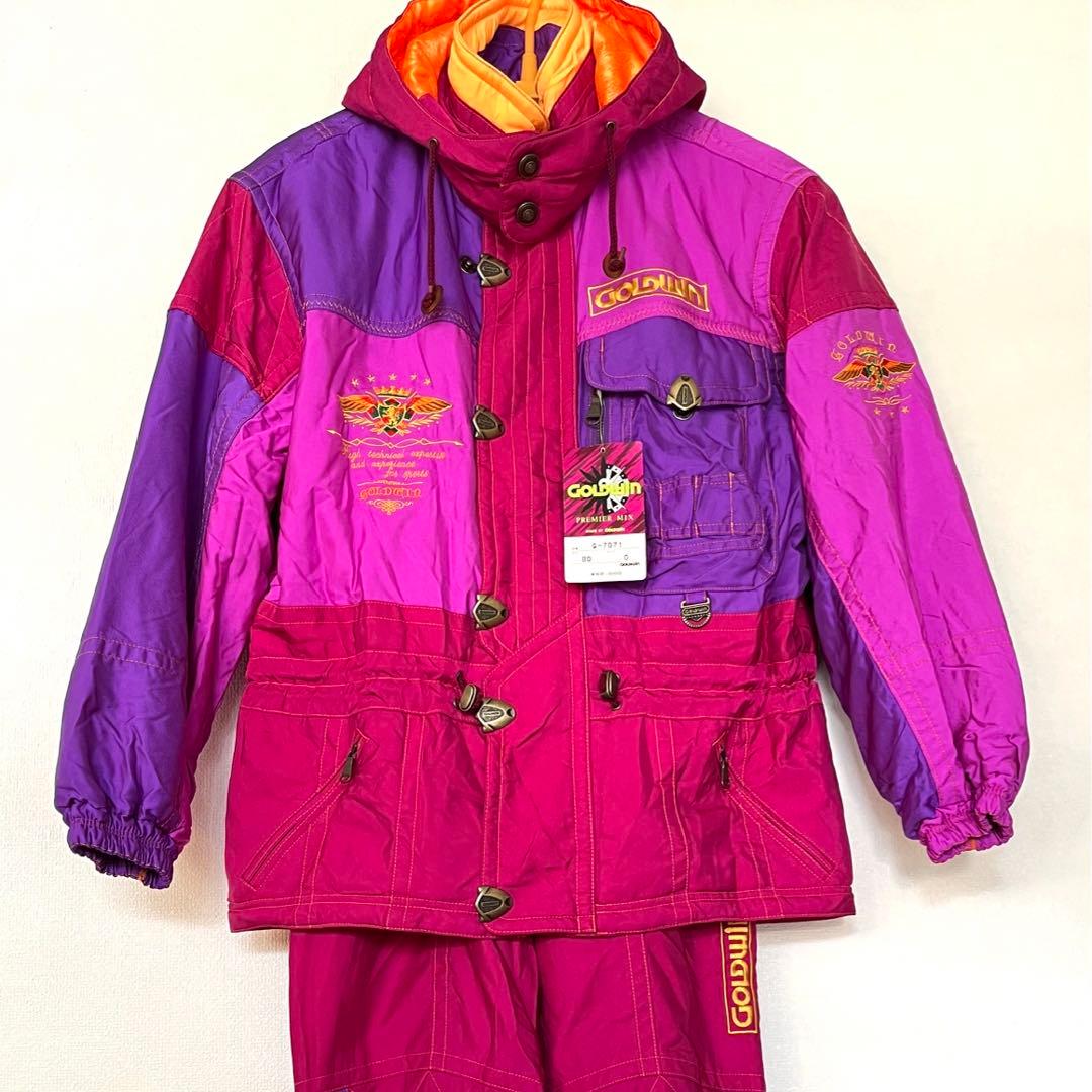 【未使用】GOLDWIN スキーウェア 紫ピンクオレンジ 90’sレア