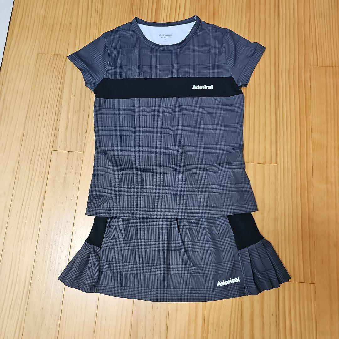 Admiral テニスウェア Mサイズ グレー・チェック柄