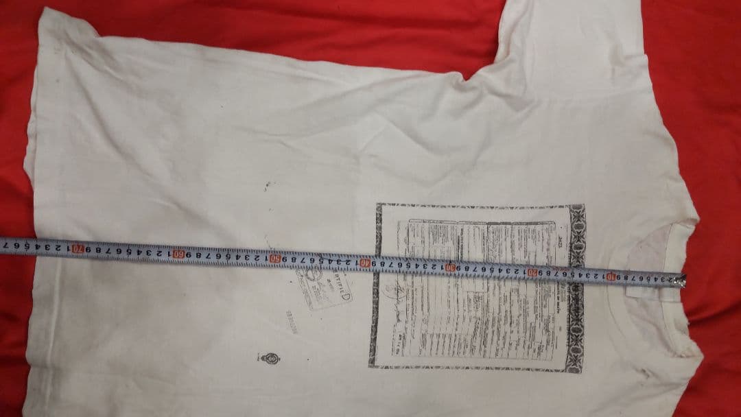 90‘s  Cobain カート・コバーン死亡診断書Tシャツ　サイズＬ