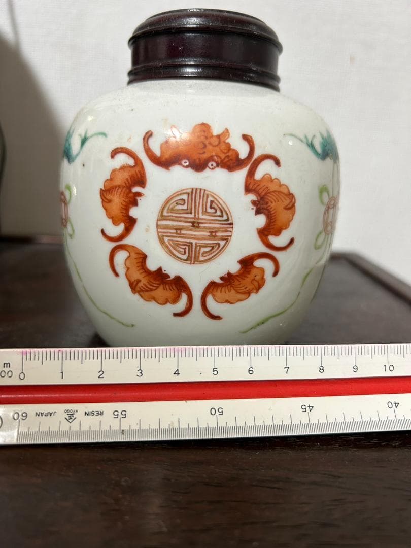 清時代 粉彩 茶葉罐