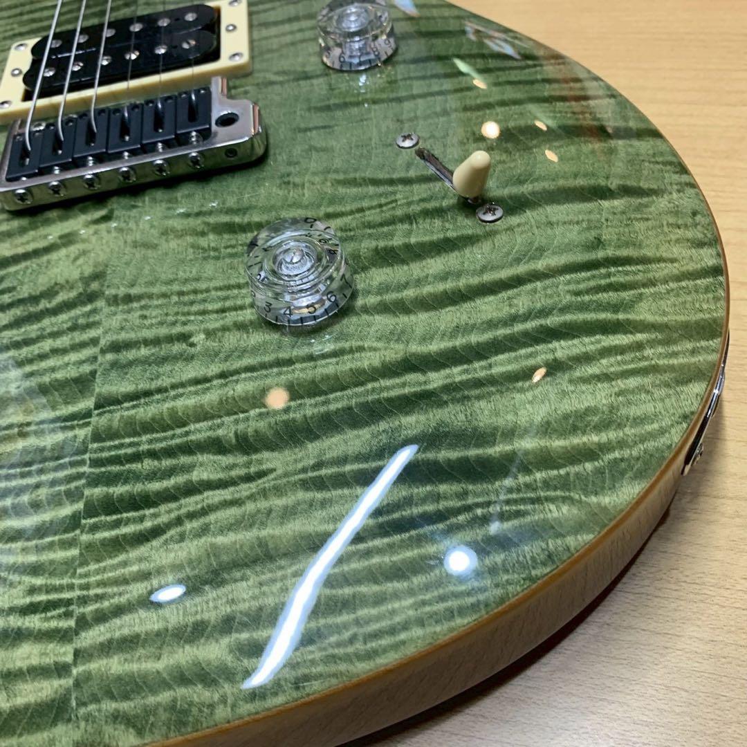極美品 激杢 PRS custom24 SE グリーン ソフトケース付き