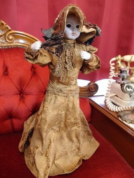 値下アンティーク オートマタ オルゴール BRU ビスクドール からくりジャンク