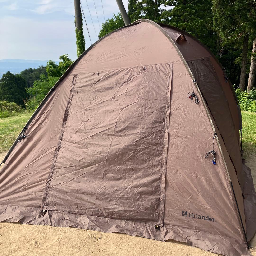 Hilanders アルミフレーム2ルームテント　スタートパッケージ　ブラウン