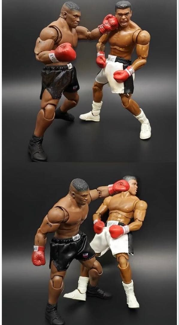 マイクタイソン、モハメドアリ2体セット全身 関節 可動 アクション フィギュア