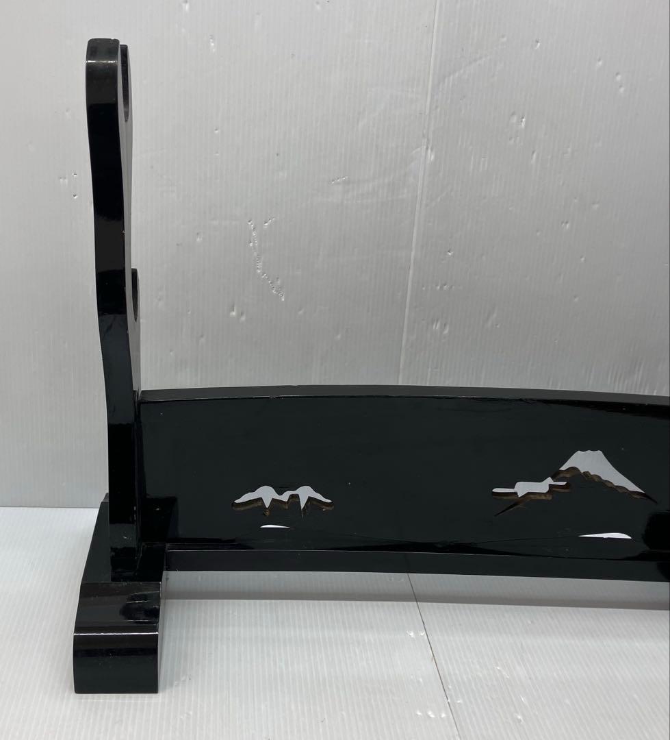 【 刀置き/刀掛け/木製 】透かし　置物 コレクション アンティーク 趣味