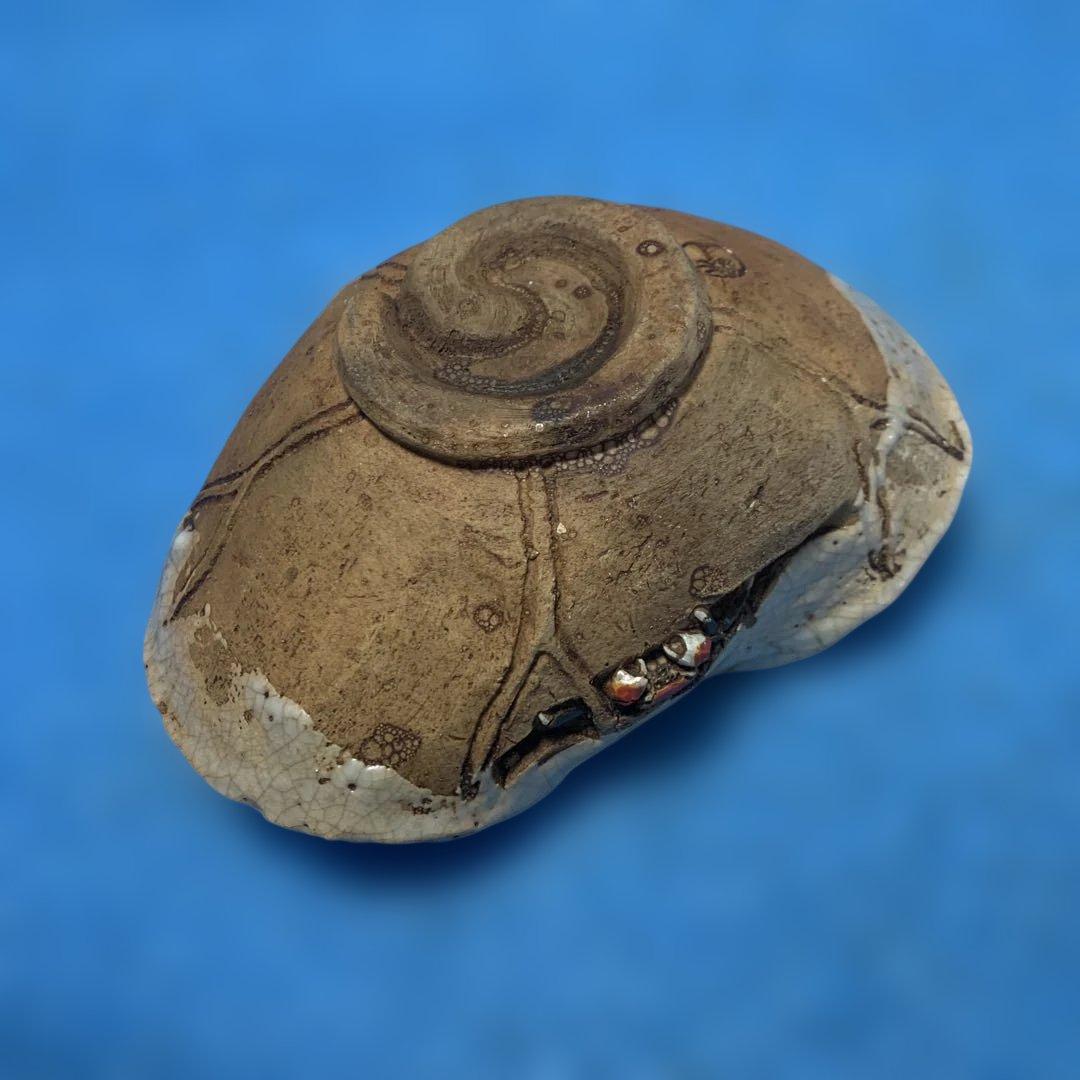 【楽山焼】　蟹　お皿　小物入れ　器　菓子皿❓小皿　アンティーク　楽山焼き