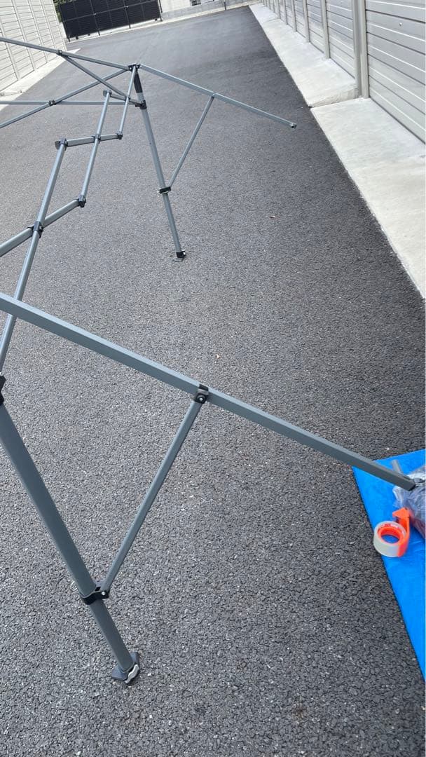 タープテント ワンタッチタープテント　3m×3m　オーニング付き