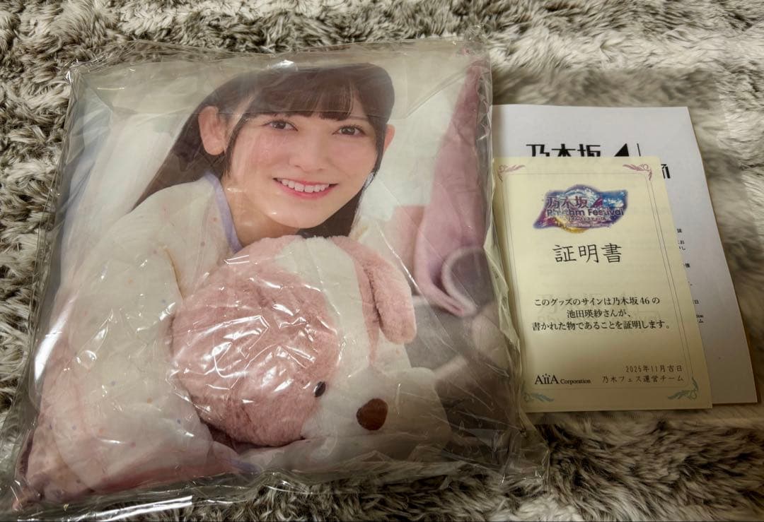 乃木フェス 直筆サイン入り オリジナルクッション 池田瑛紗 上位特典