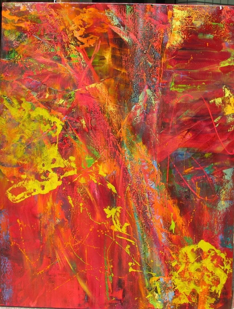 大澤哲郎「untitled to-485」F80号アクリル,変幻自在な複合技法