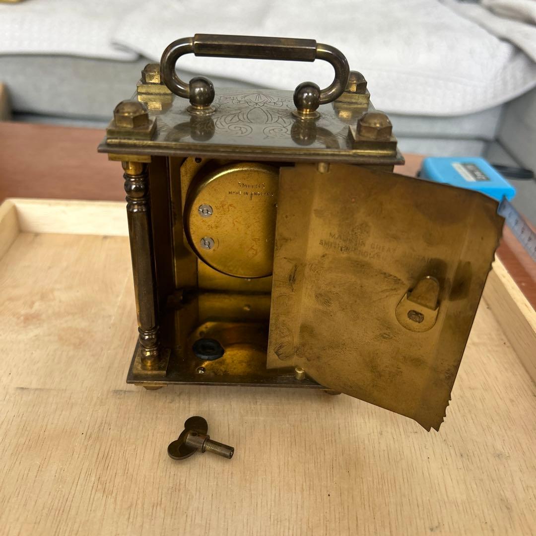 希少アンティーク置時計 Smiths（スミス）社製のヴィンテージ真鍮製　稼働