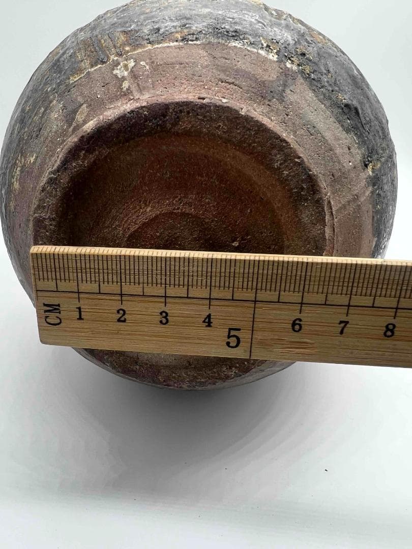 漢時代　黒褐釉瓜棱文長嘴双獸首耳執壺　長沙窯 水注　水差し(B-71)