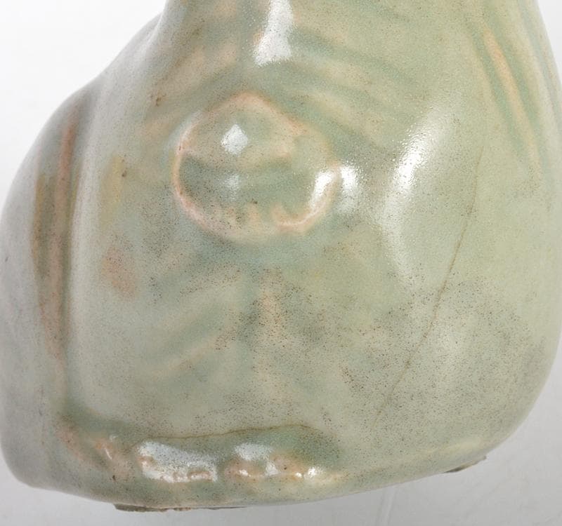 中国　龍泉窯　青磁　神獣　水滴　水注　時代箱 V R4306