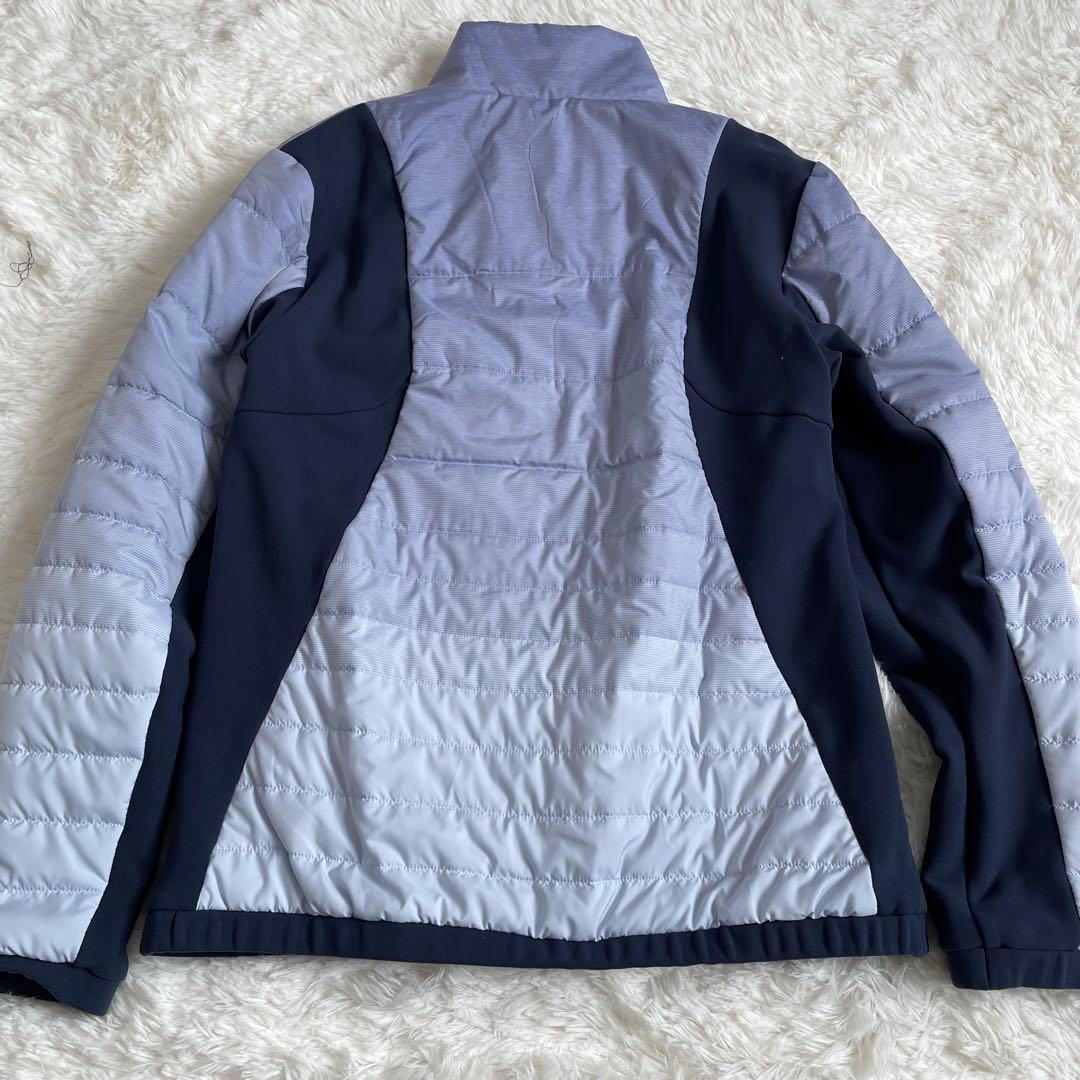 美品　デサントゴルフ　ダウン　水色　L ウールパディング　中綿　ダウン　アウター