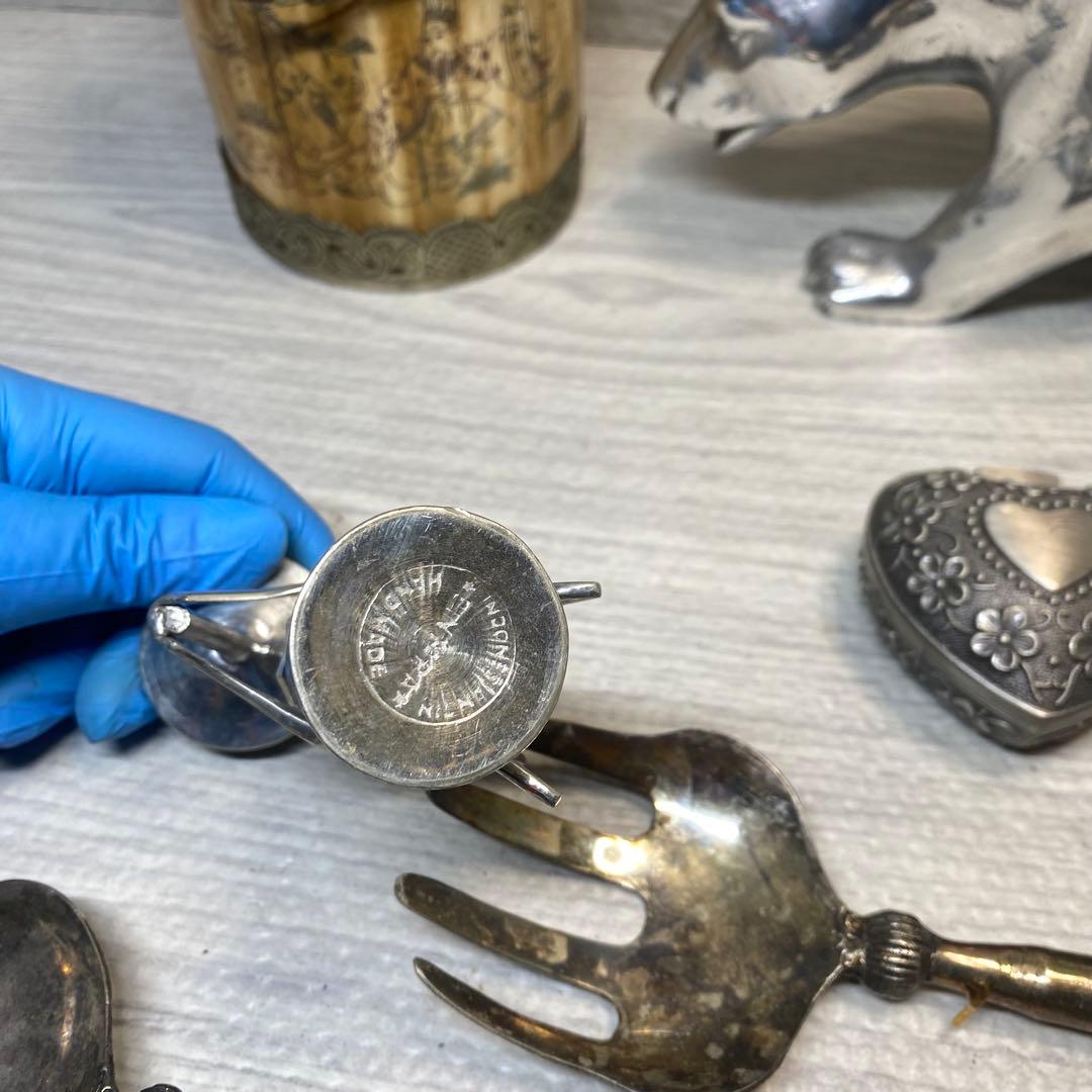 アンティーク雑貨 ボックス　小物入れ　アクセサリーケース　金属製