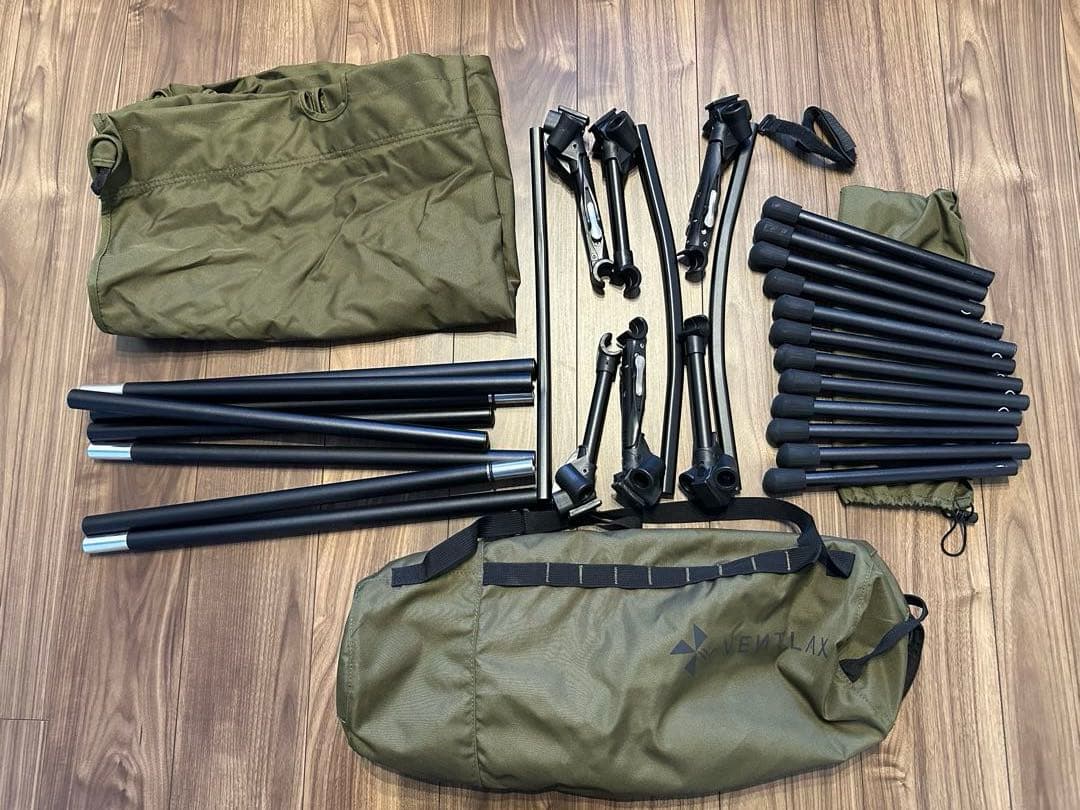 VENTLAX 2WAY アジャスタブル コット　オリーブグリーン