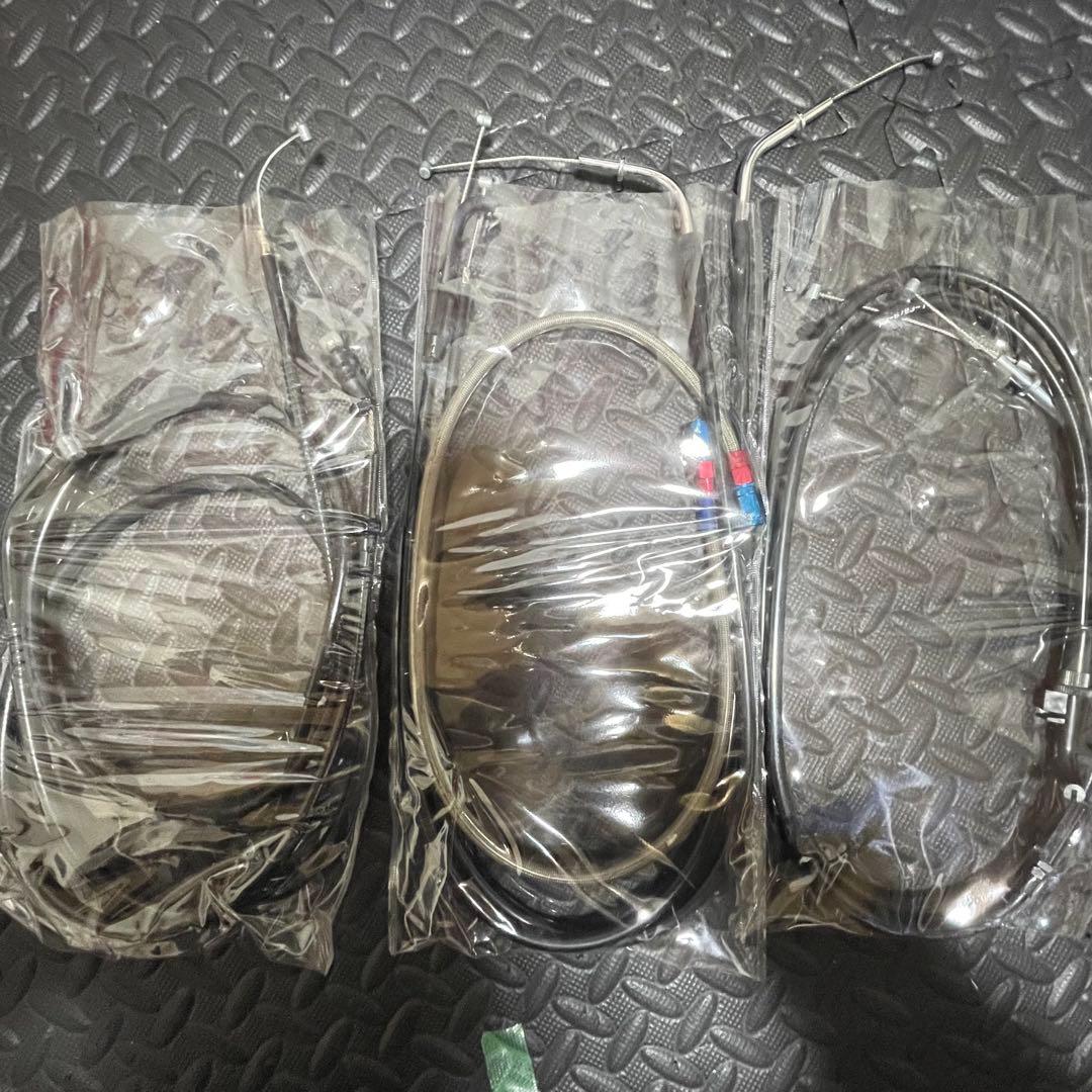 ゼファーχ ブレーキホース クラッチワイヤー メッシュホース セット