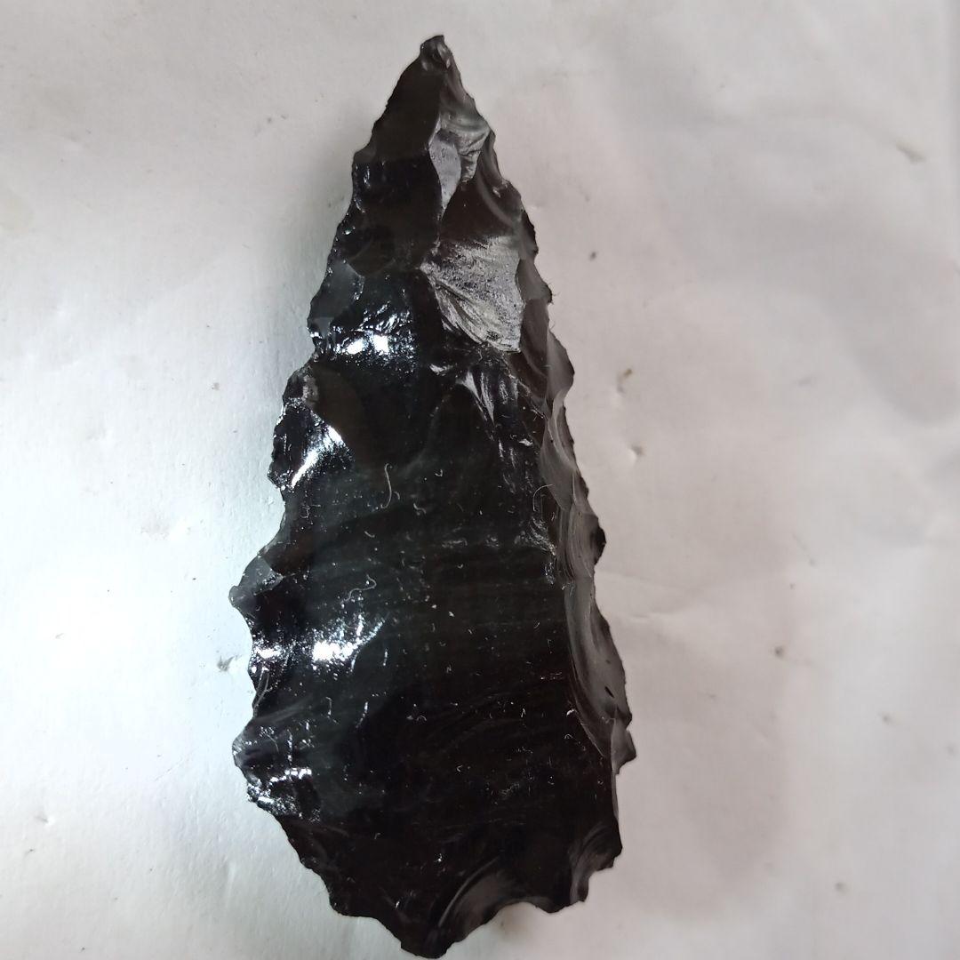 旧 石器 模写 267 石槍 黒曜石　　サンプル