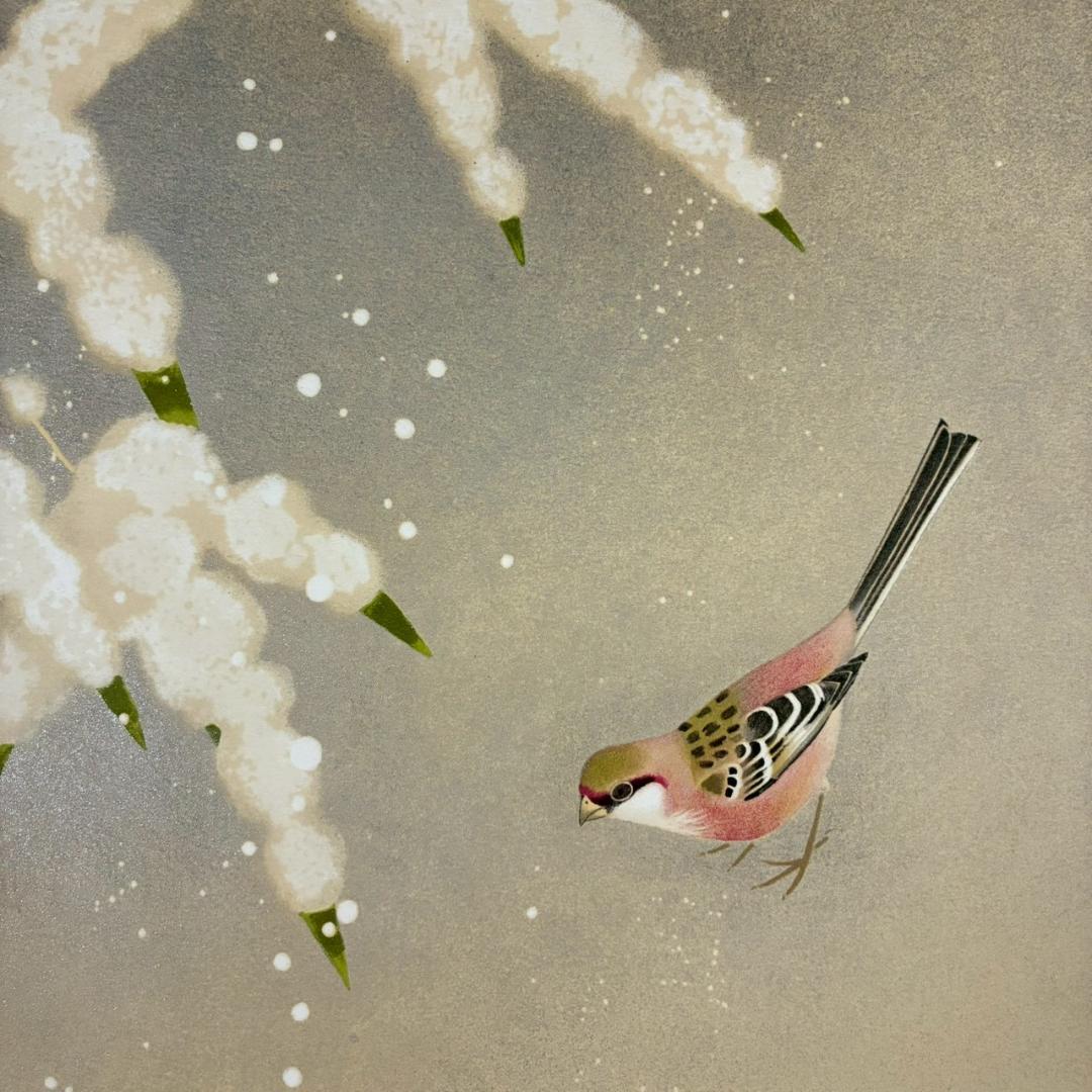 美品 上村松篁「花鳥四季」全4枚揃 リトグラフ 直筆サイン入 額縁付属 完品