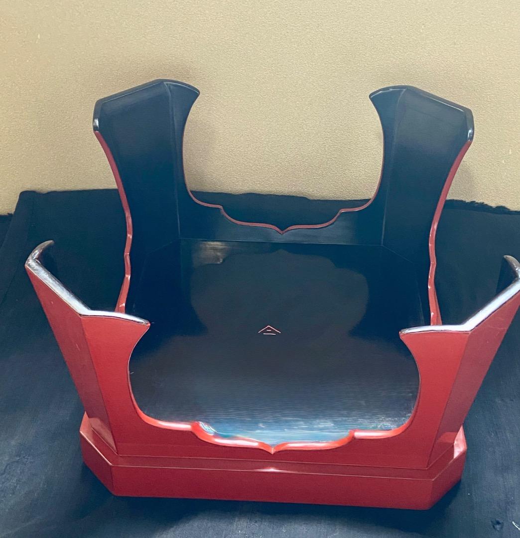 能登蔵出し 輪島塗 朱漆 脚付膳 / 時代 朱塗 漆器膳 正月