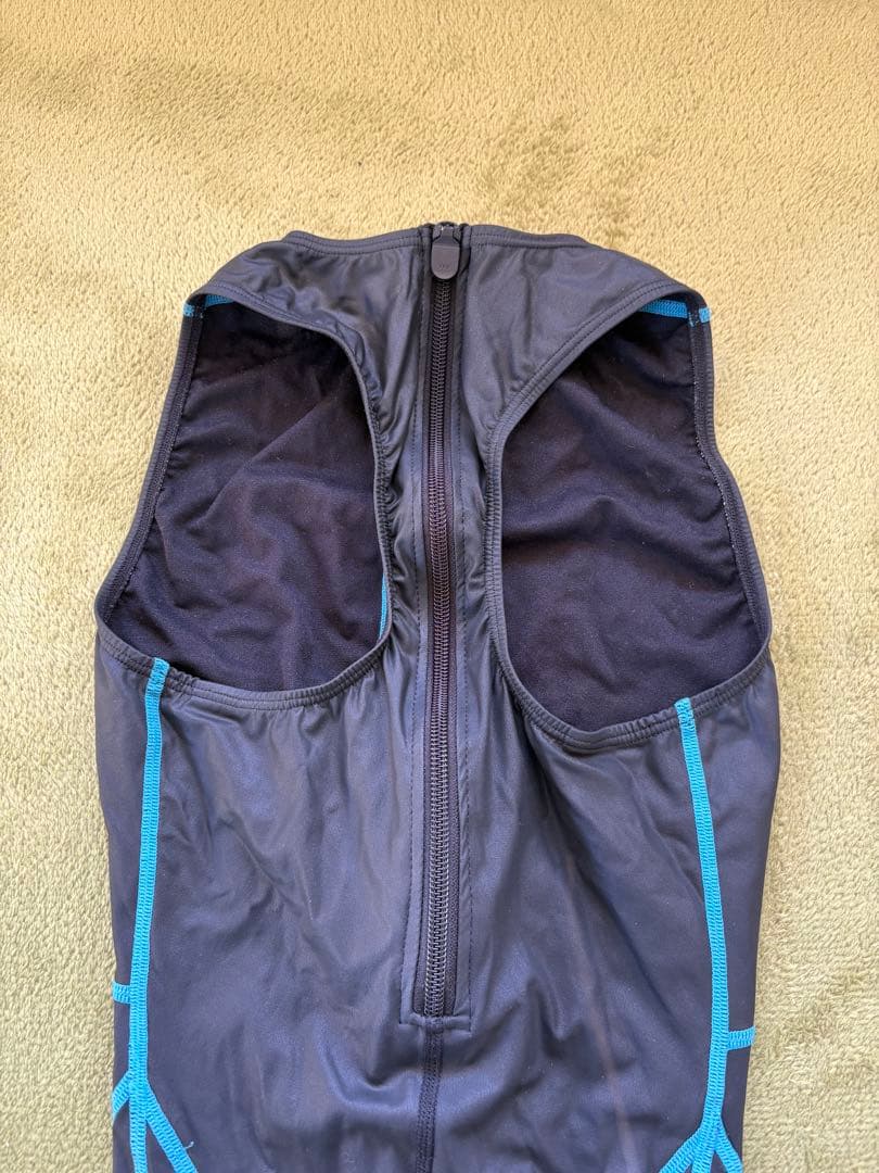 ラバー製 男性用フルスーツ ブラック/ブルー サイズM ハマデスポーツ