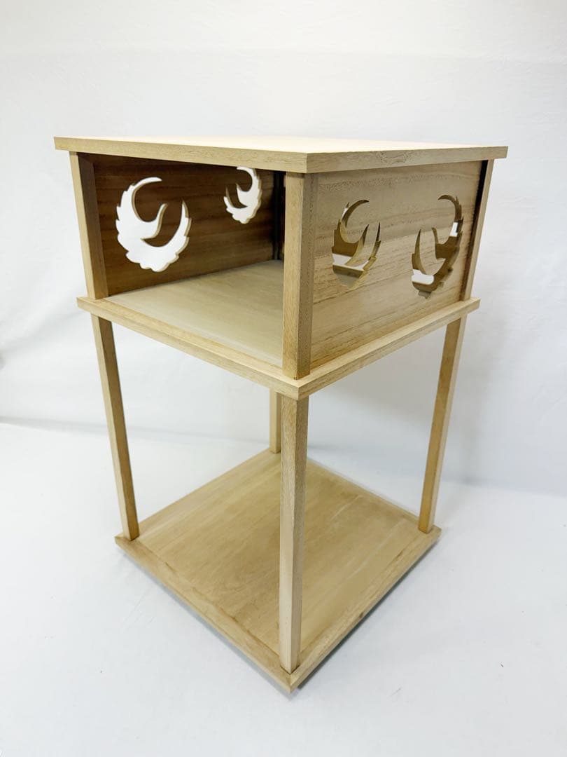 ほぼ未使用 茶道具 桐木地 坐忘斎好写 雲鶴棚 組み立式 元箱