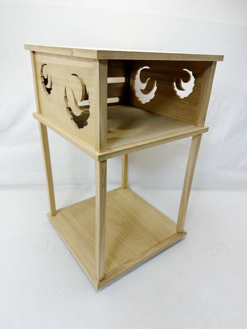 ほぼ未使用 茶道具 桐木地 坐忘斎好写 雲鶴棚 組み立式 元箱