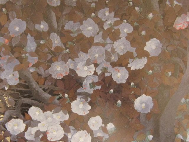 大矢紀、【椿図】、希少な額装用画集より、新品額装付、状態良好