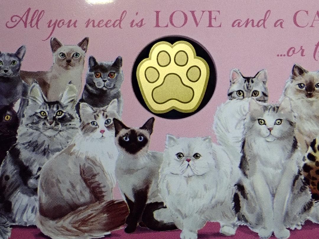 肉球金貨！？純金！？ 可愛すぎる♡ 限定品！カード付！COA付 限定品ネコちゃん