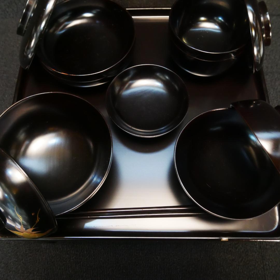 御霊供膳 輪島塗 極上本堅地 布着 昭和初期 岡崎市発送 7078