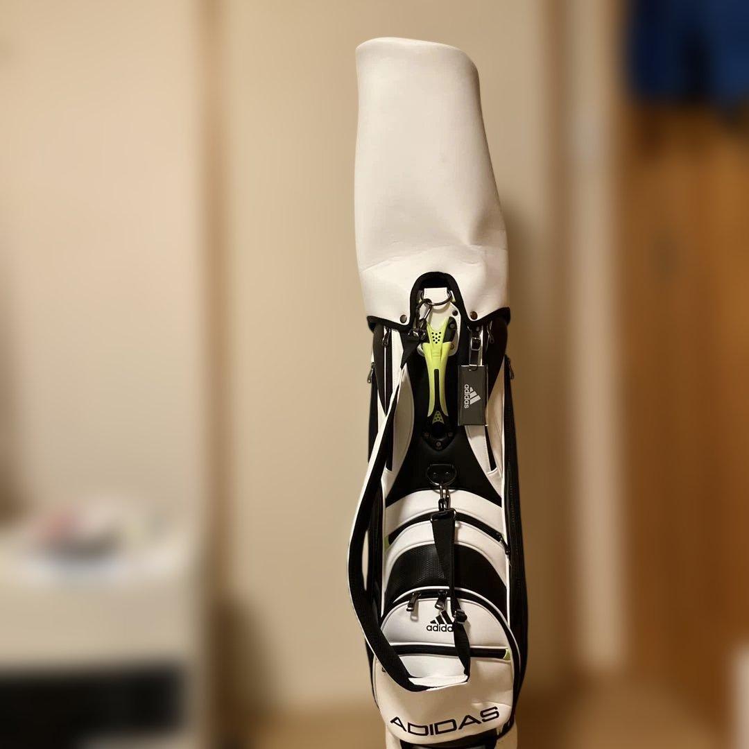 adidas キャディバッグ ホワイト/ブラック/グリーン