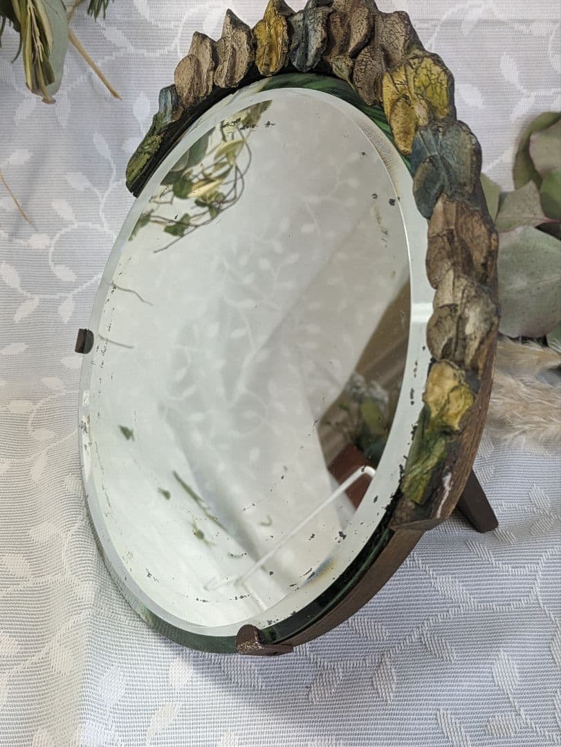 イギリスアンティーク バーボラミラー アンティーク鏡 1920年代 卓上ミラー